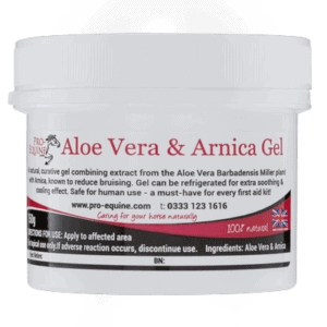 Aloe Vera Arnica gel 150g Barbadensis Miller plant reduce bruising soothing first aid kit cooling strains dogs horses humans fast-working