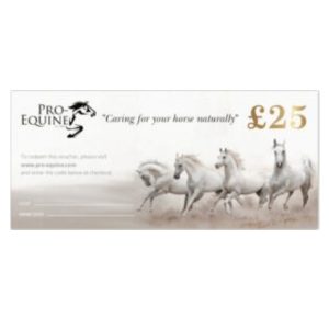 Pro-Equine gift voucher to spend online for natural products for your horse