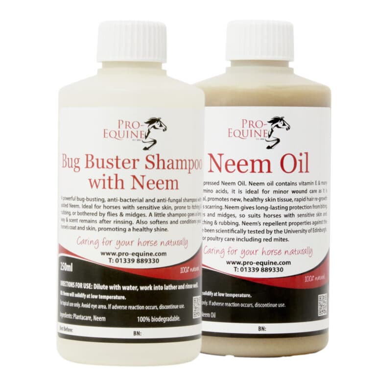 Neem oil & Bug Buster Neem Shampoo twin pack. Save £3