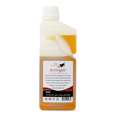 Dog joint supplement for canine health care in working dogs and older dogs. Dog mobility herbal supplement.