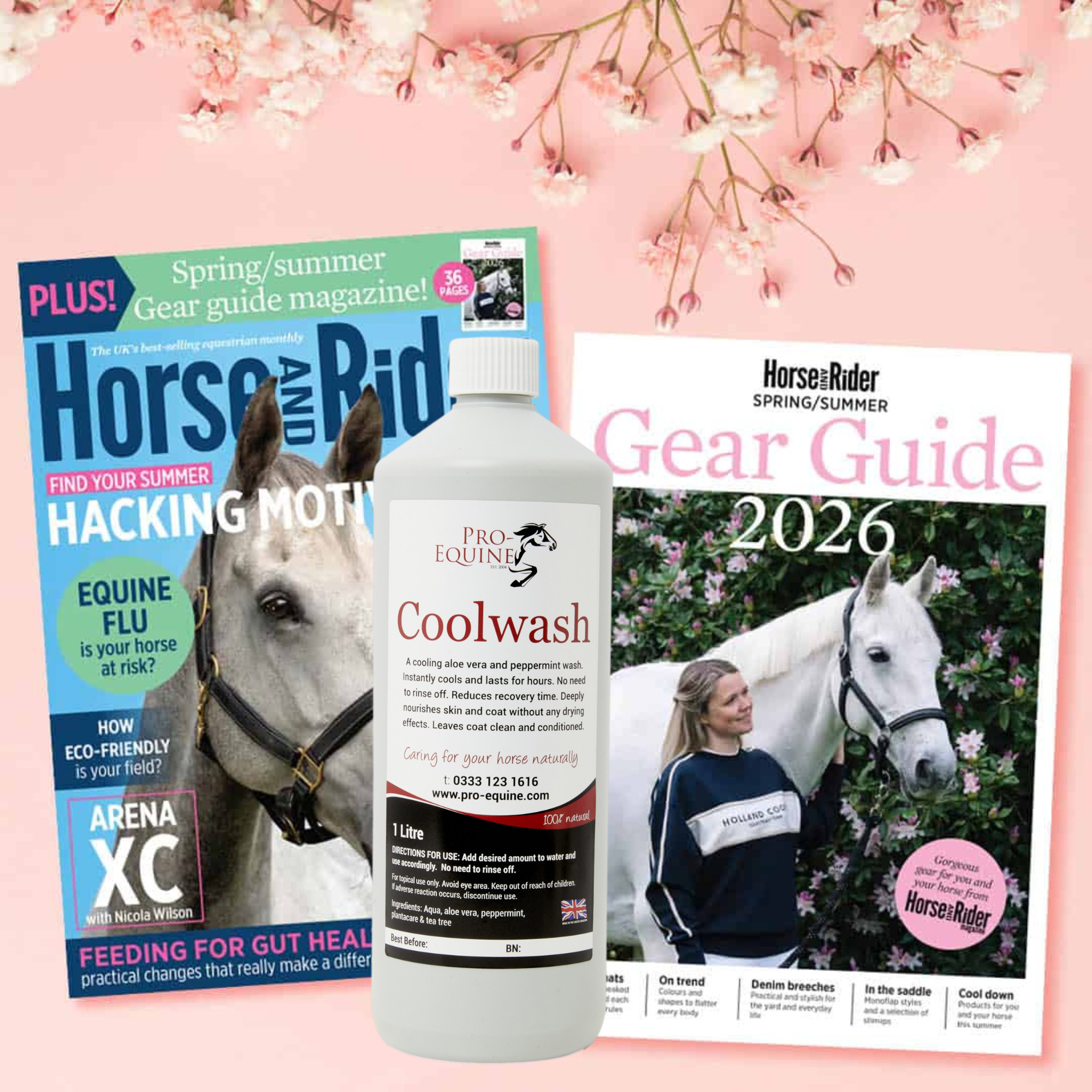 Horse and Rider 2026 Gear Guide Coolwash Pro-Equine Coolwash is featured in the Horse and Rider magazine 2026 gear guide for cooling horse rinses.